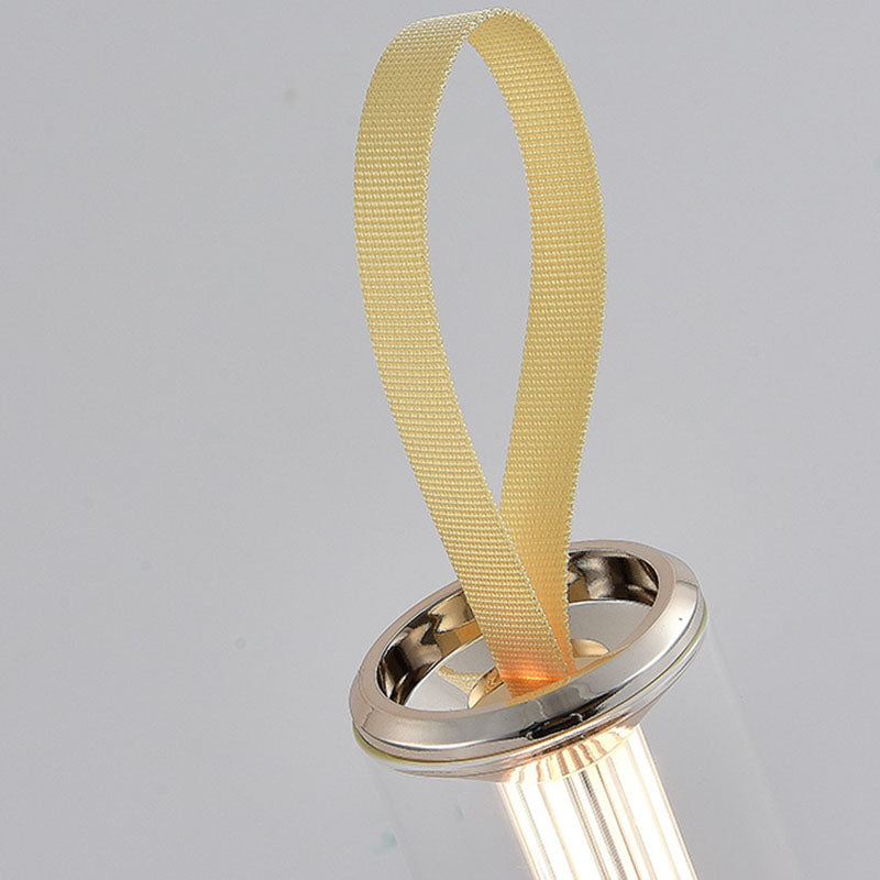 Portable Round Cylinder Iron Table Lamp