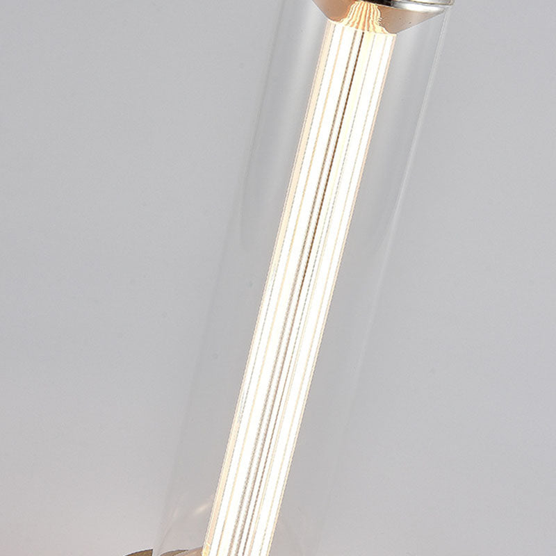 Portable Round Cylinder Iron Table Lamp
