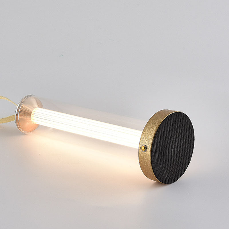 Portable Round Cylinder Iron Table Lamp