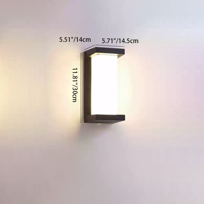 Rectangle Oval PC Aluminum Outdoor Light