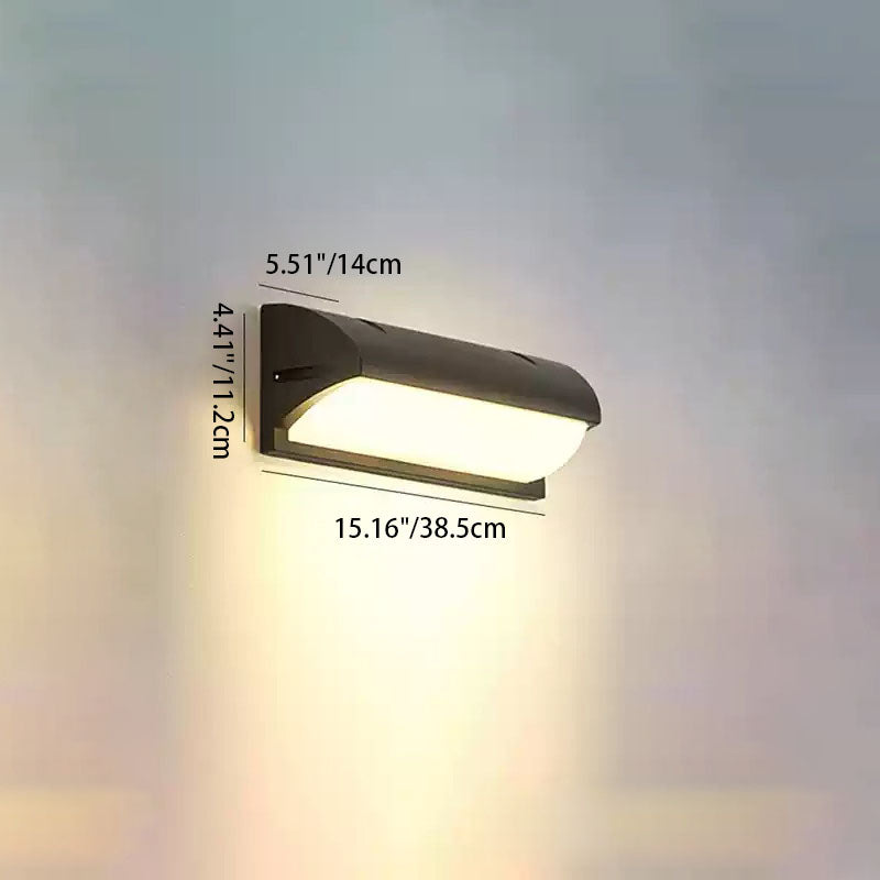 Rectangle Oval PC Aluminum Outdoor Light