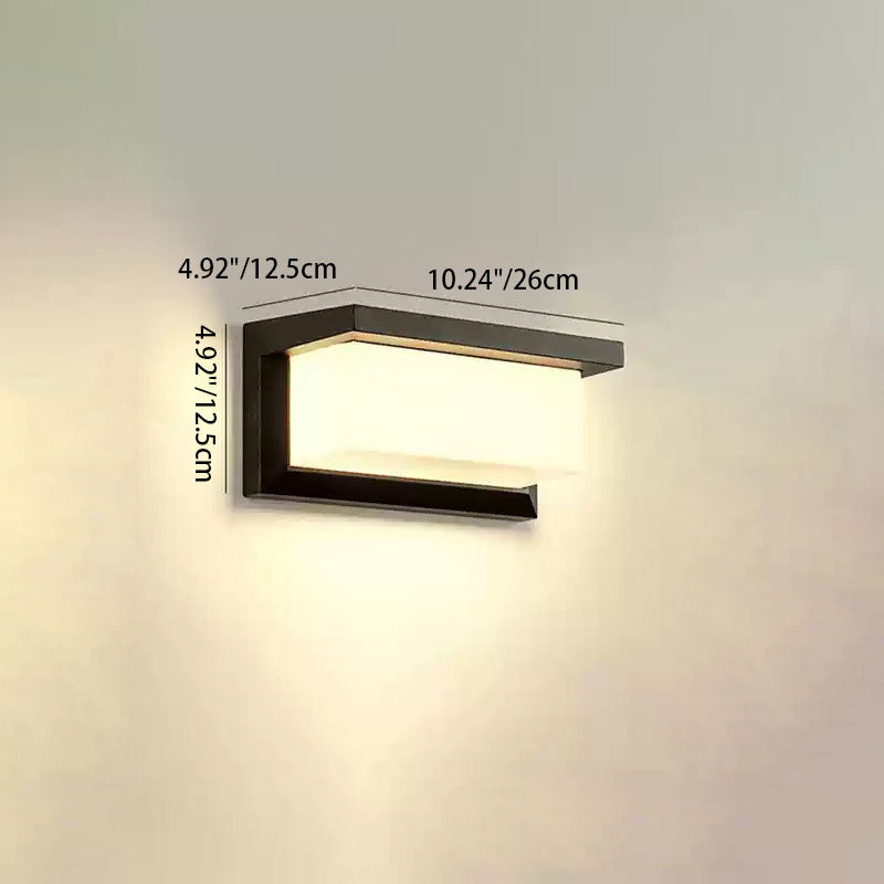 Rectangle Oval PC Aluminum Outdoor Light