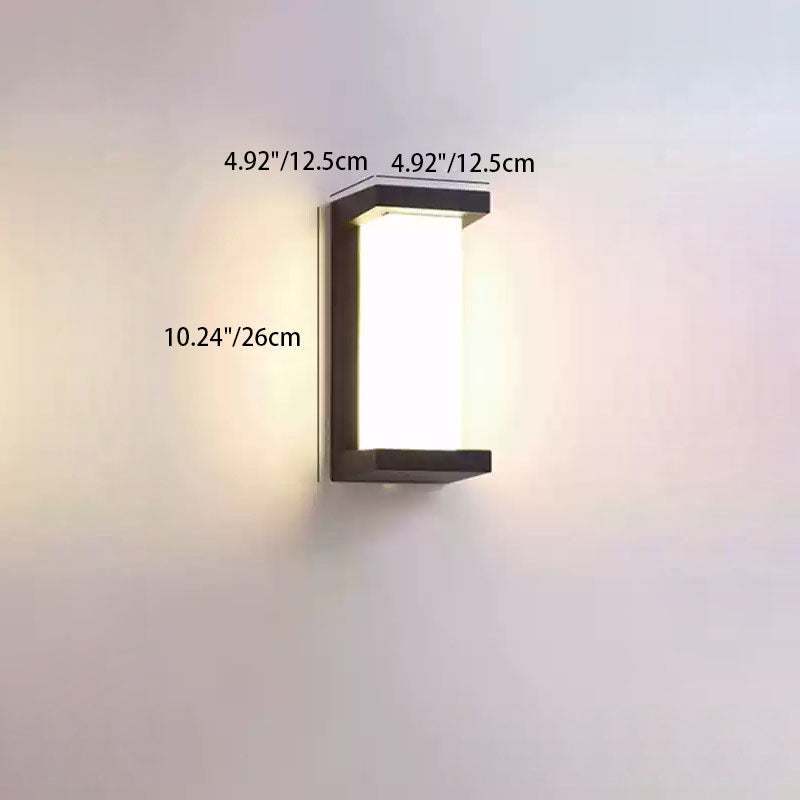Rectangle Oval PC Aluminum Outdoor Light