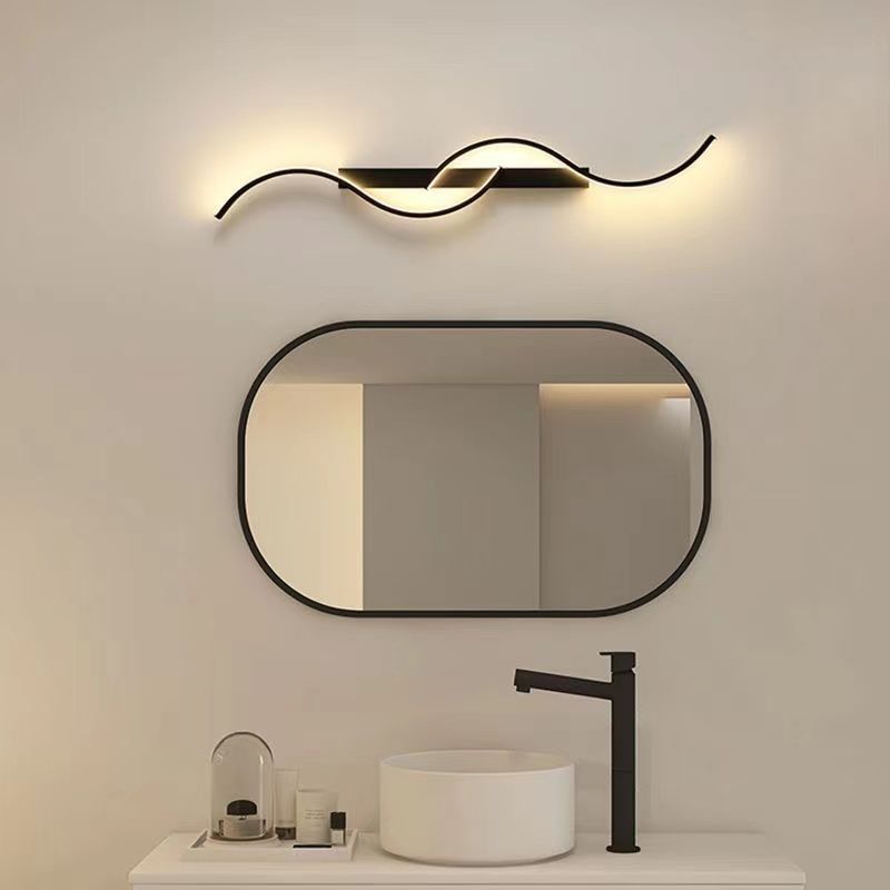 Long Curve Aluminum Silicone Wall Lamp