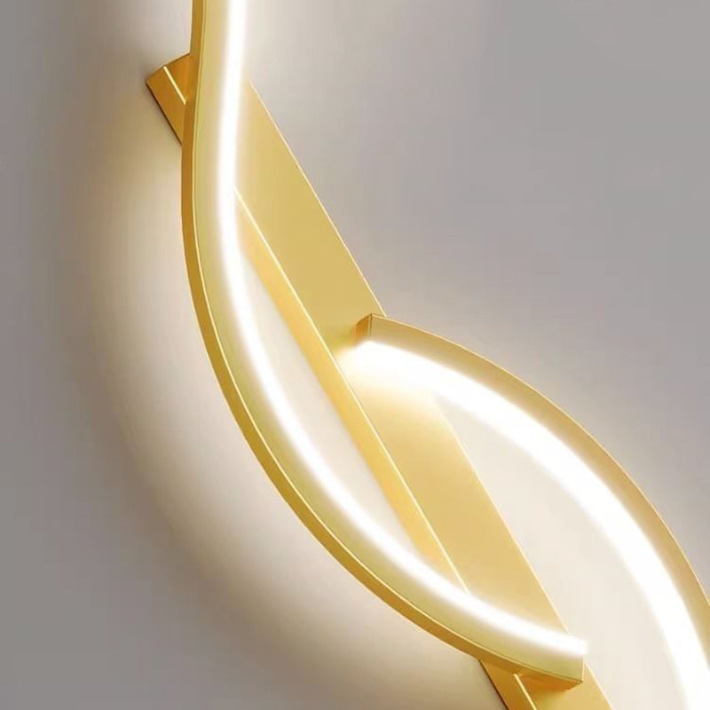 Long Curve Aluminum Silicone Wall Lamp