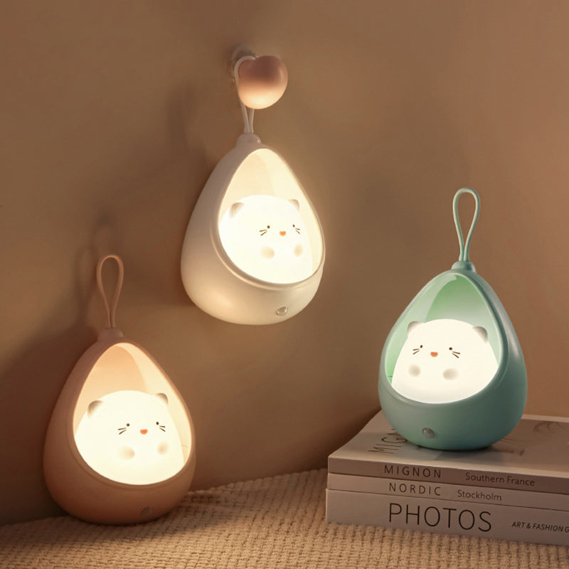 Cat Rabbit Triangle Cone Table Lamp