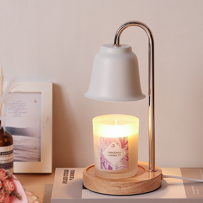 Round Cone Iron Wood Table Lamp
