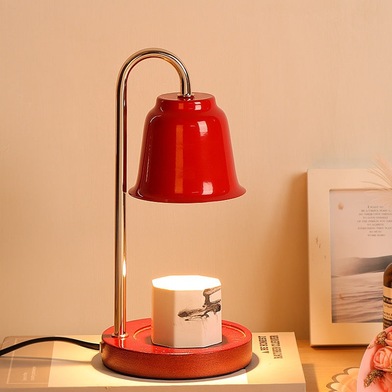 Round Cone Iron Wood Table Lamp