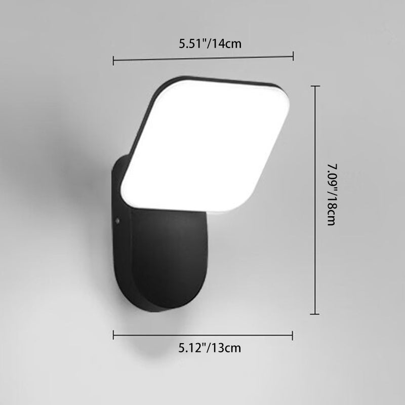 Round Square Aluminum Acrylic Outdoor Light
