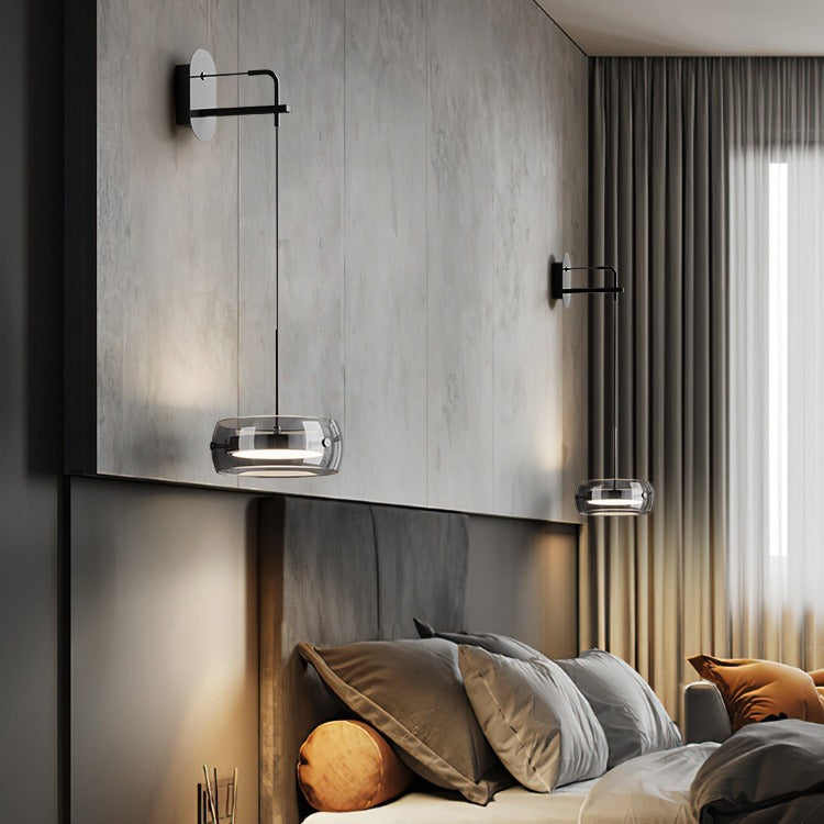 Round Cylinder Iron Aluminum Wall Lamp
