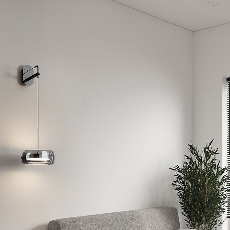 Round Cylinder Iron Aluminum Wall Lamp