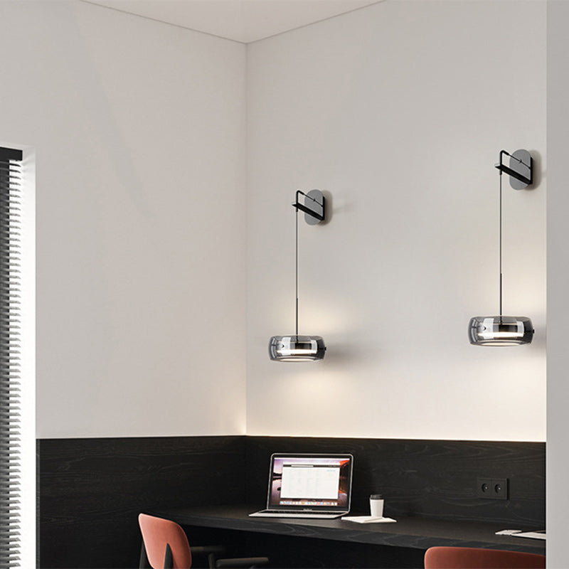 Round Cylinder Iron Aluminum Wall Lamp