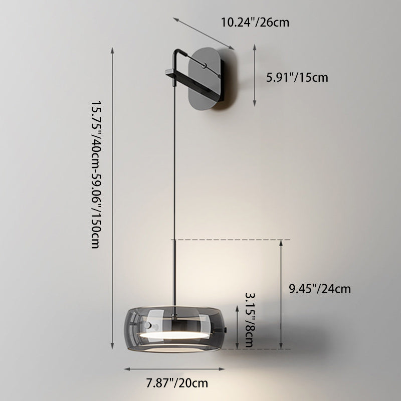 Round Cylinder Iron Aluminum Wall Lamp
