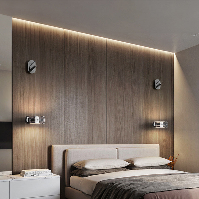 Round Cylinder Iron Aluminum Wall Lamp