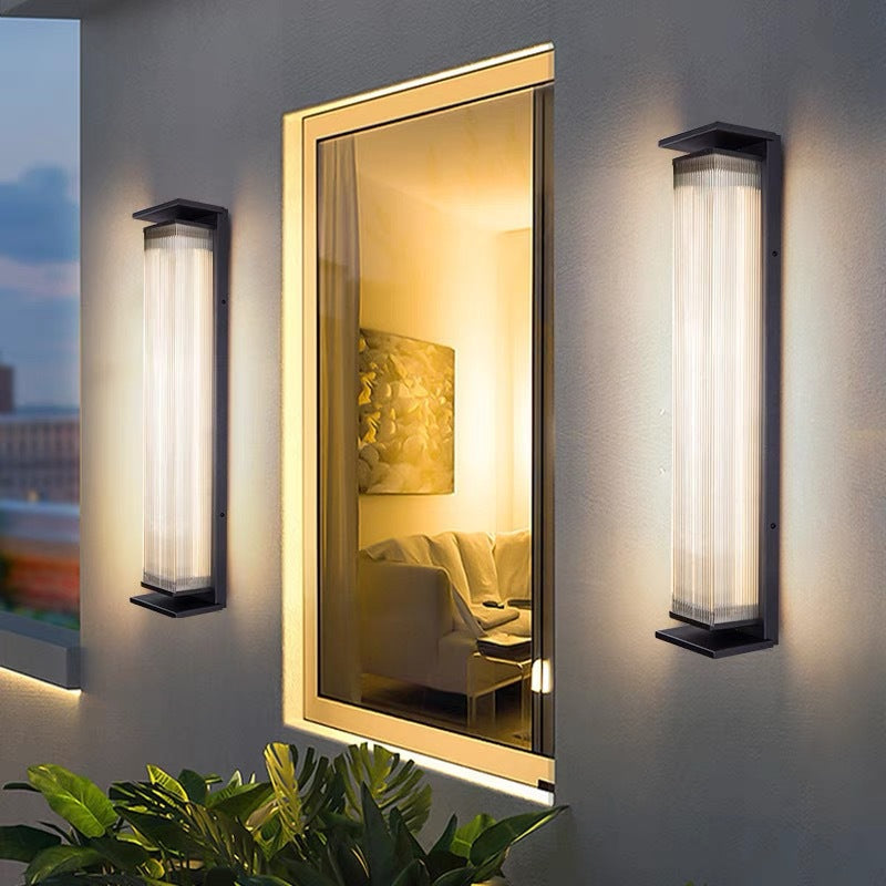 Rectangular Stainless Steel Acrylic Outdoor Light