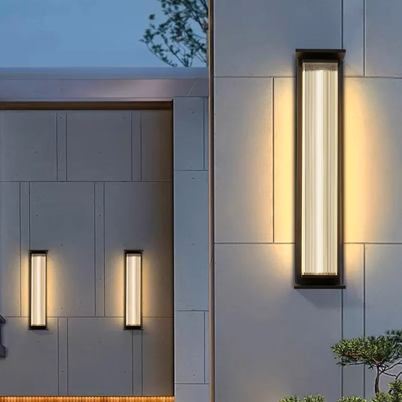 Rectangular Stainless Steel Acrylic Outdoor Light