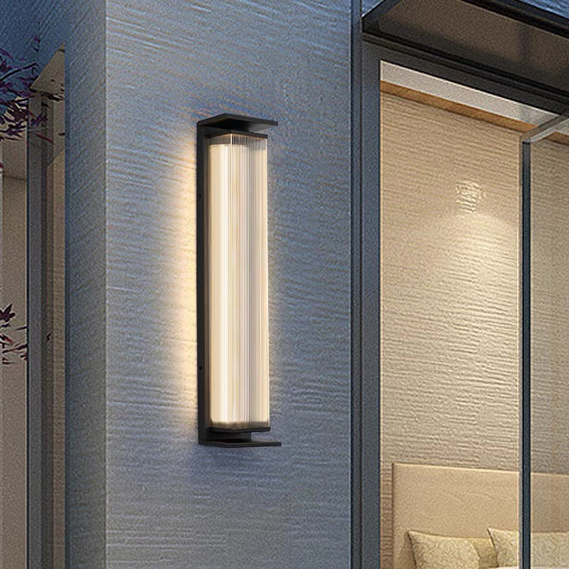 Rectangular Stainless Steel Acrylic Outdoor Light