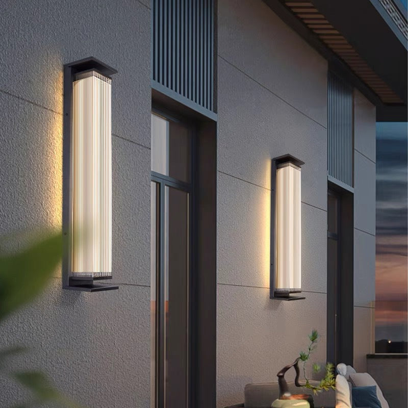 Rectangular Stainless Steel Acrylic Outdoor Light