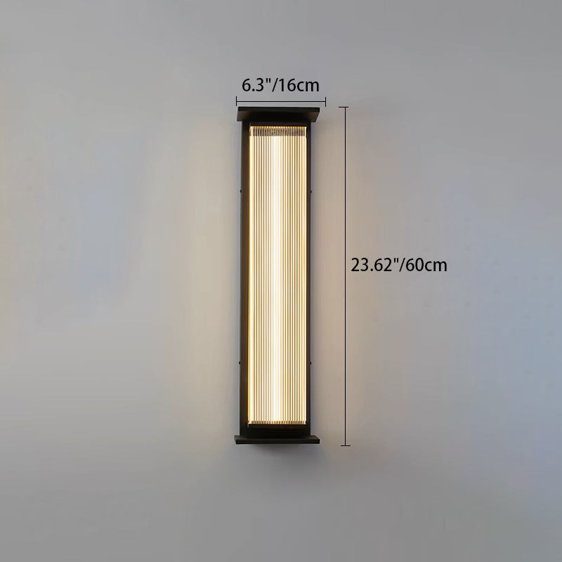 Rectangular Stainless Steel Acrylic Outdoor Light