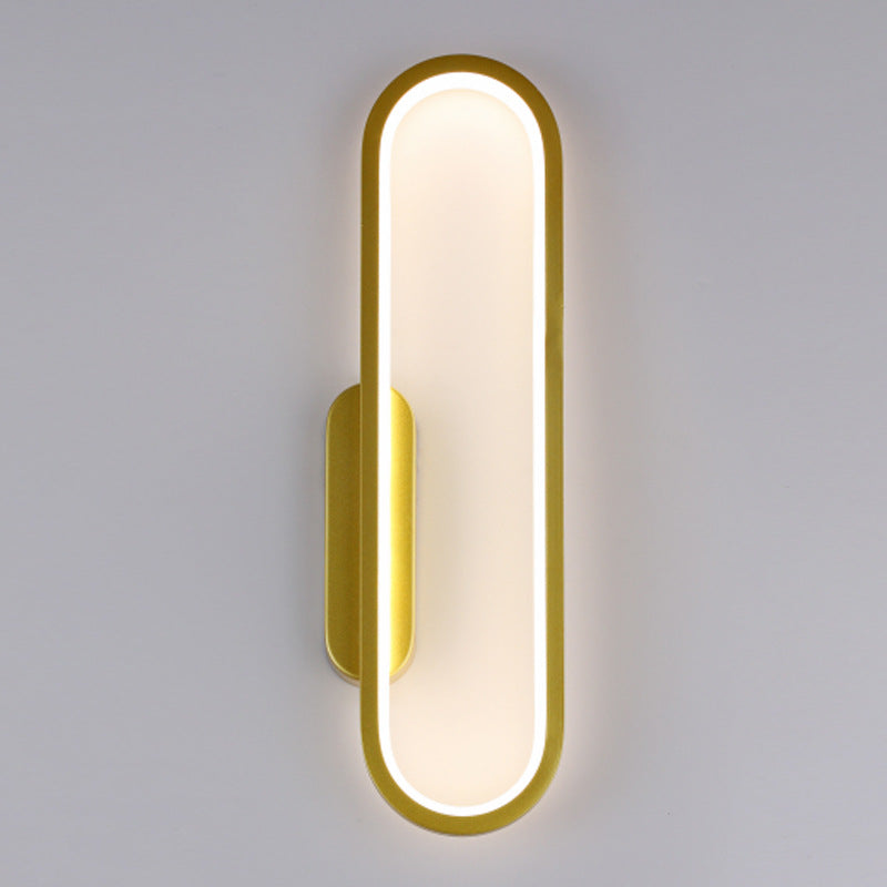 Oval Linear Hardware Acrylic Wall Lamp