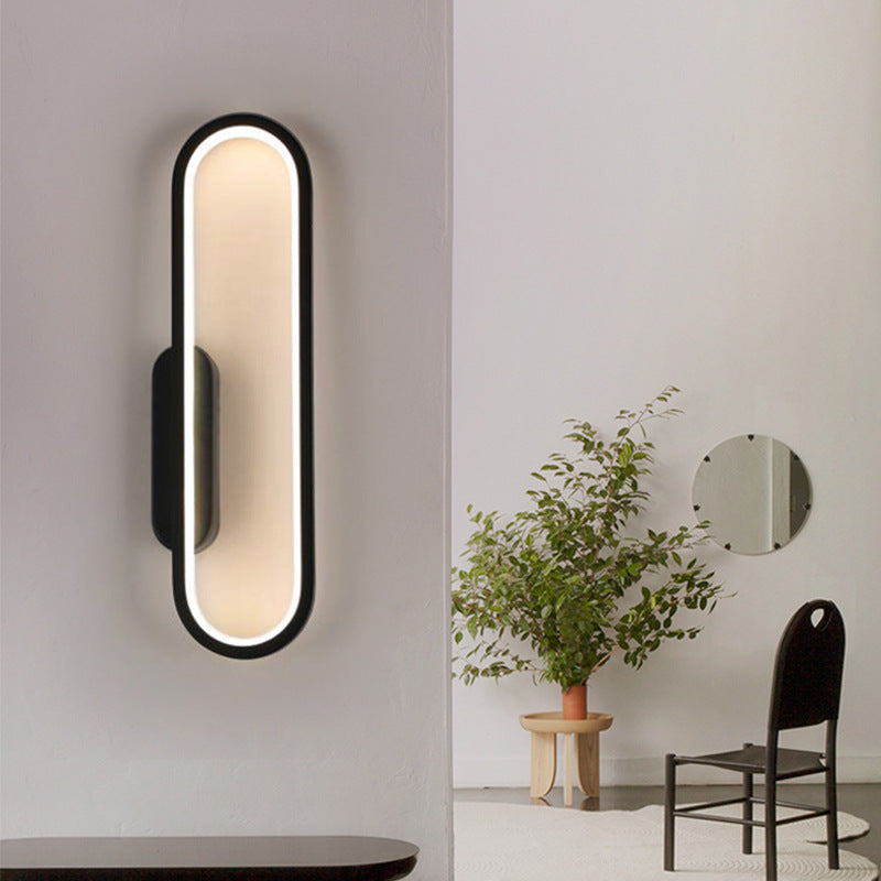 Oval Linear Hardware Acrylic Wall Lamp