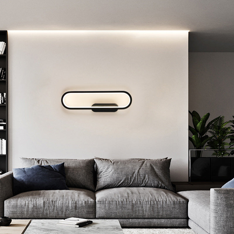 Oval Linear Hardware Acrylic Wall Lamp