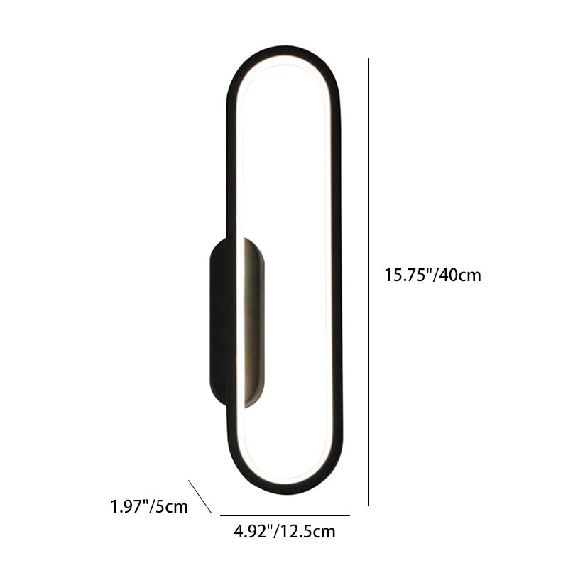 Oval Linear Hardware Acrylic Wall Lamp