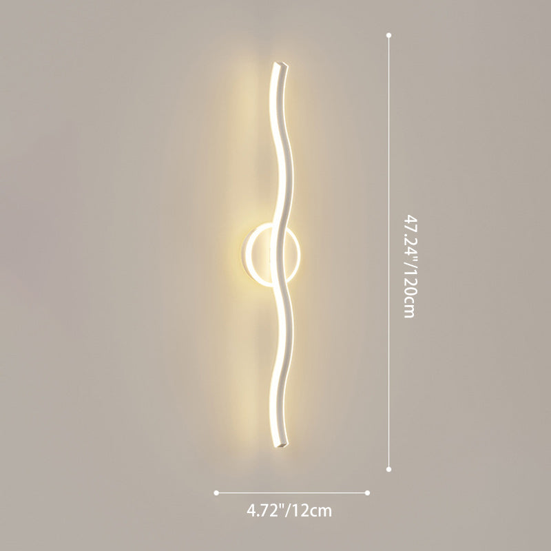 Wave Linear Iron Aluminum Wall Lamp