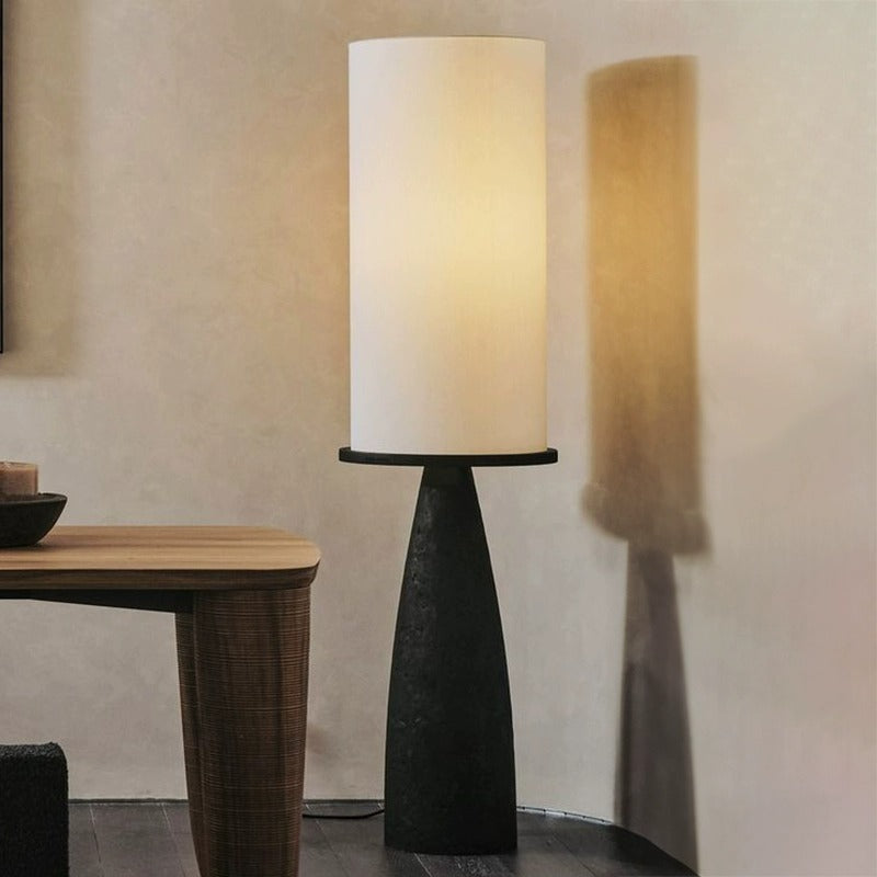Round Cylinder Cone Fabric Floor Lamp