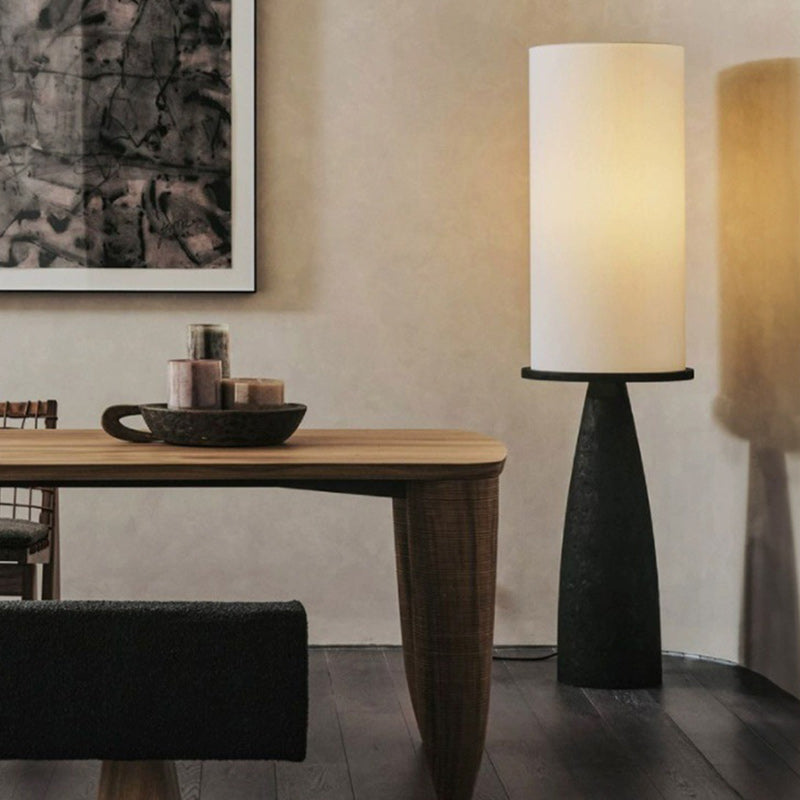 Round Cylinder Cone Fabric Floor Lamp