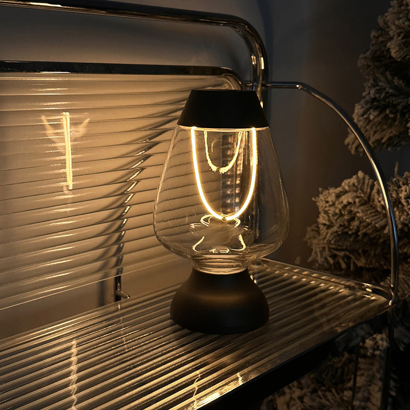 Cup Shape Oval Plastic Table Lamp