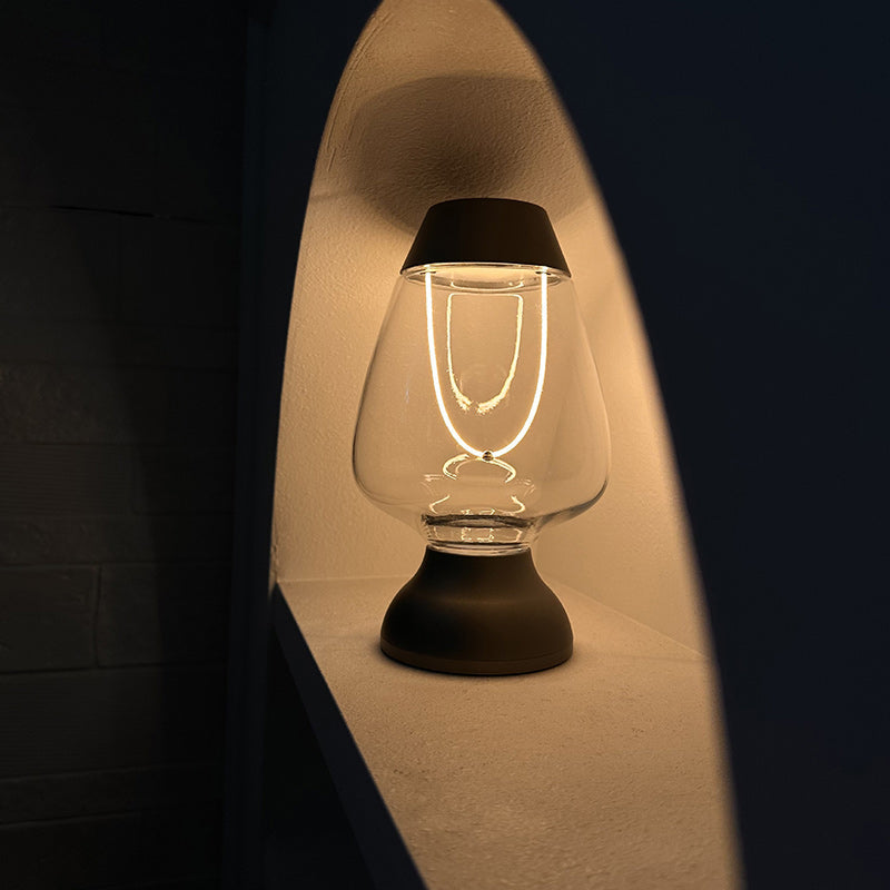 Cup Shape Oval Plastic Table Lamp