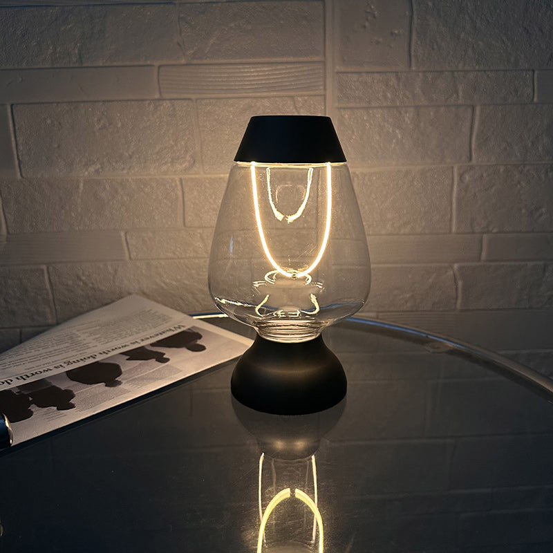 Cup Shape Oval Plastic Table Lamp