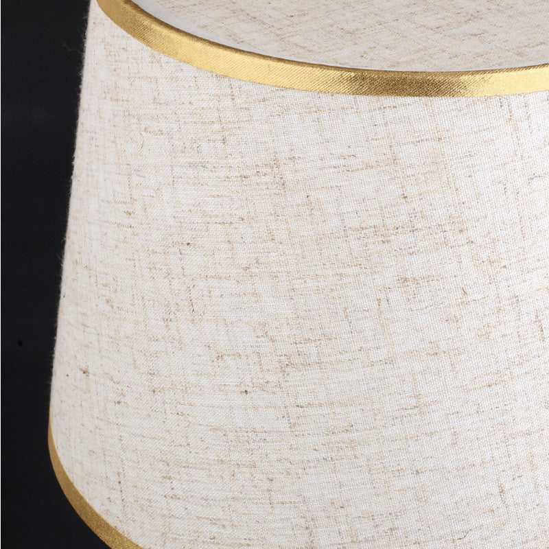Cylinder Cone Iron Fabric Table Lamp