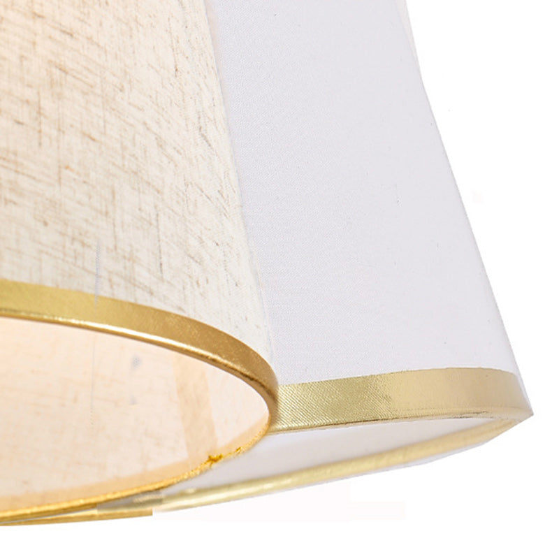 Cylinder Cone Iron Fabric Table Lamp