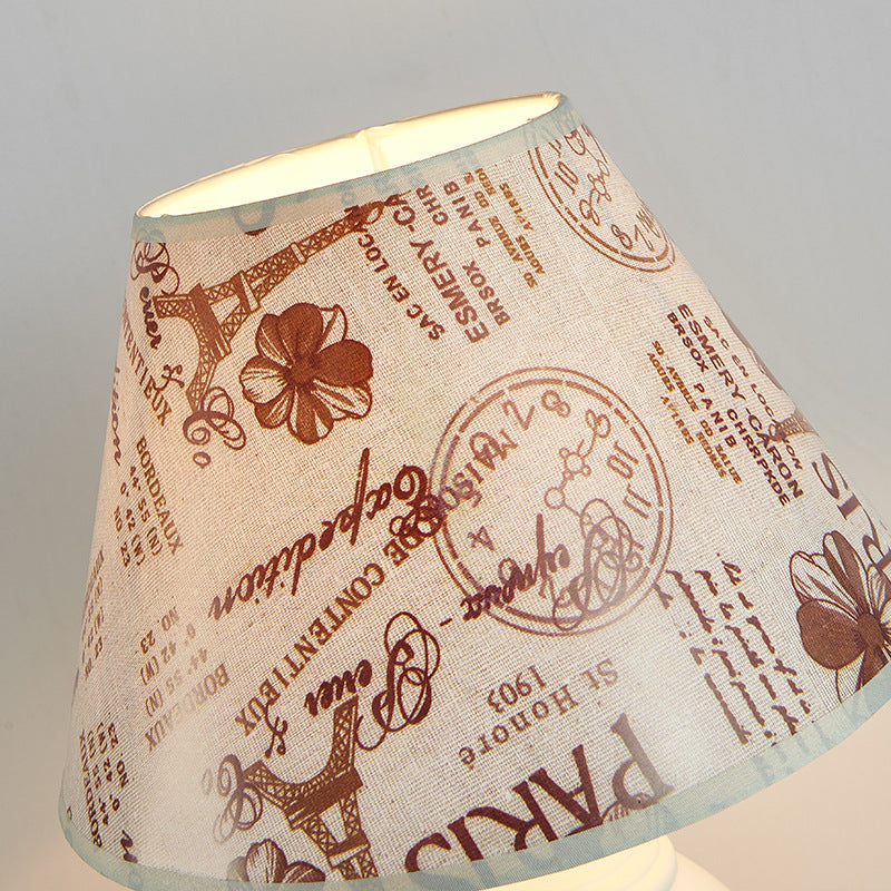 Round Cylinder Square Ceramic Table Lamp
