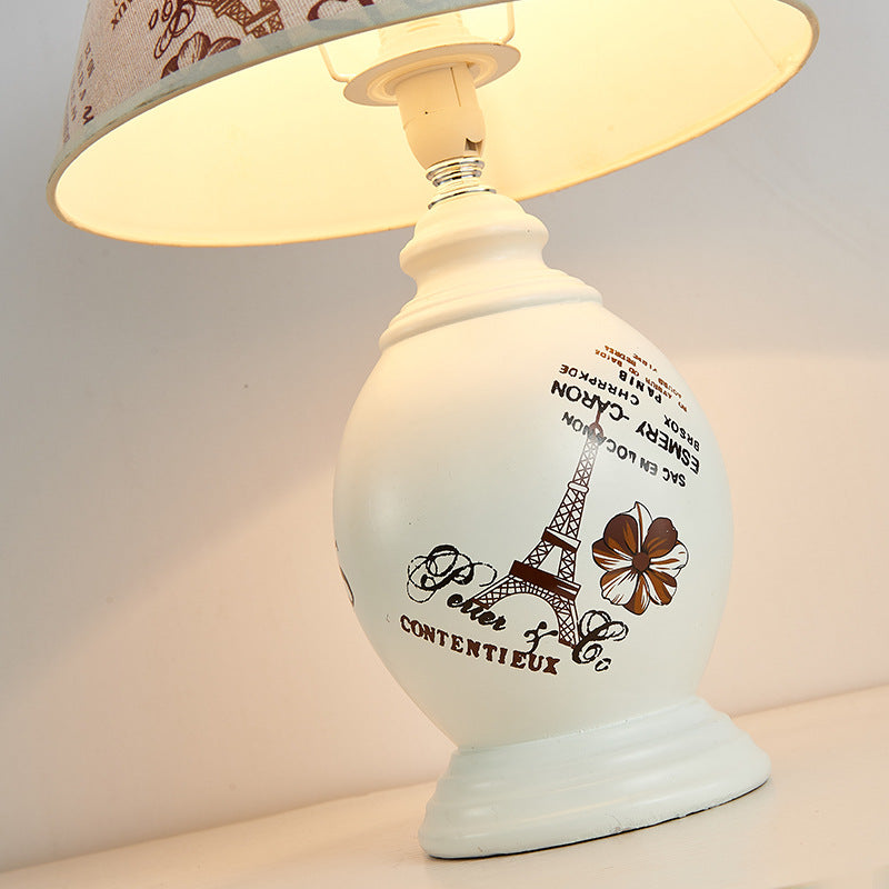 Round Cylinder Square Ceramic Table Lamp