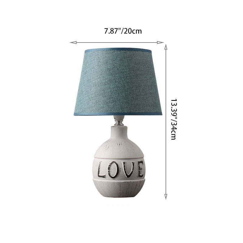 Round Cylinder Oval Ceramic Table Lamp