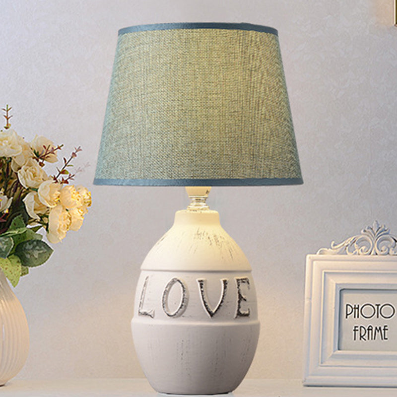 Round Cylinder Oval Ceramic Table Lamp