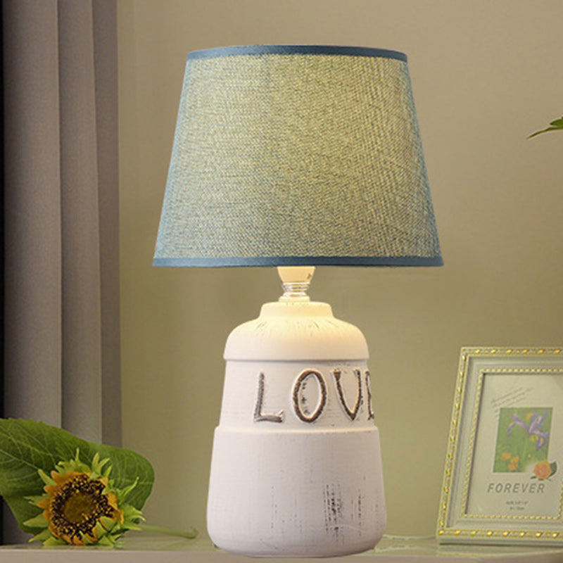 Round Cylinder Oval Ceramic Table Lamp