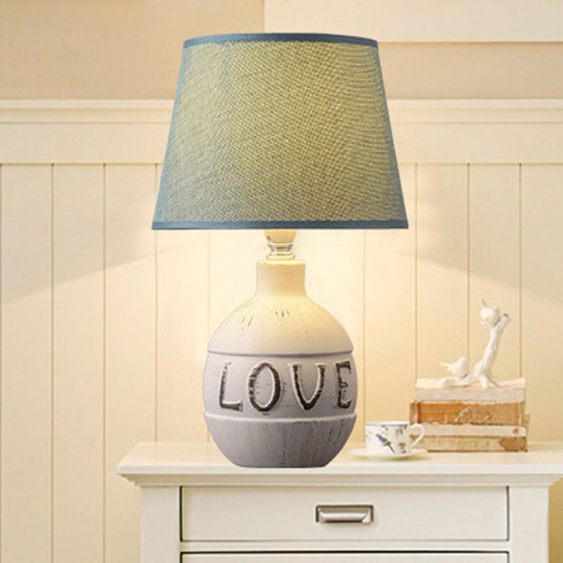 Round Cylinder Oval Ceramic Table Lamp