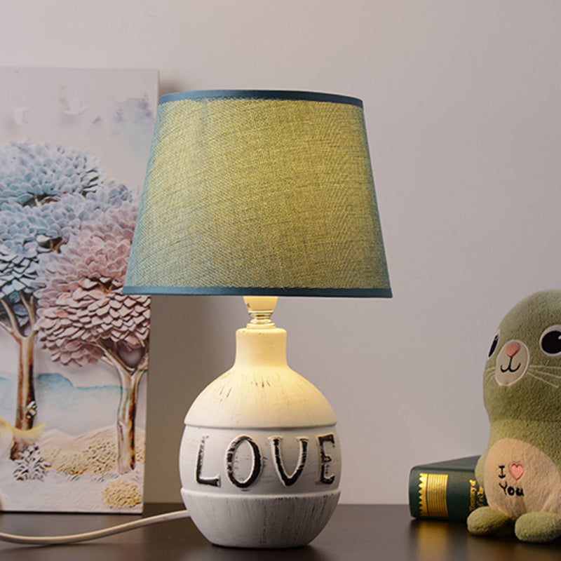 Round Cylinder Oval Ceramic Table Lamp