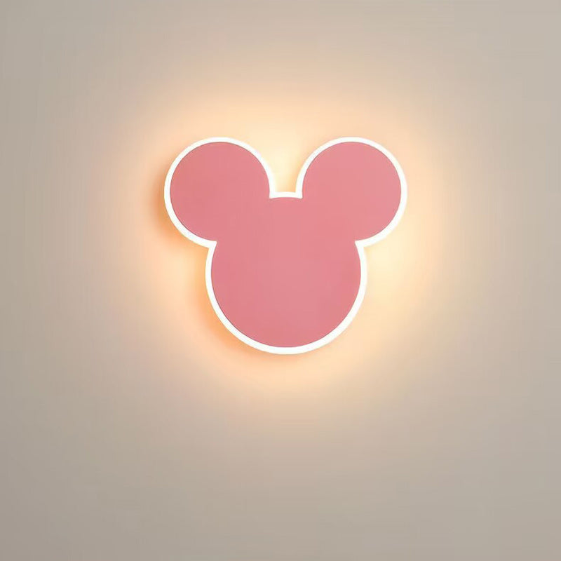 Cartoon Round Iron Bedroom Wall Lamp