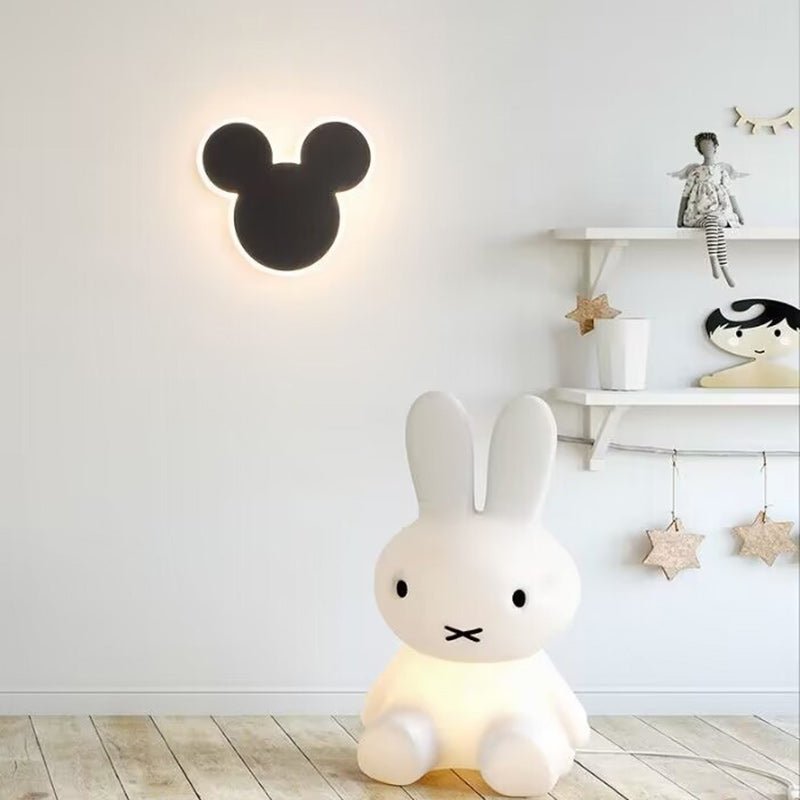 Cartoon Round Iron Bedroom Wall Lamp