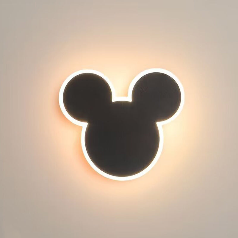 Cartoon Round Iron Bedroom Wall Lamp