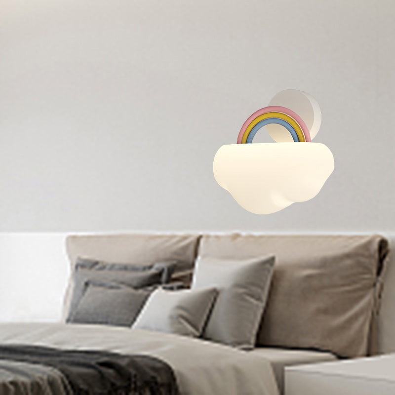 Cream Rainbow Clouds PE Wall Lamp