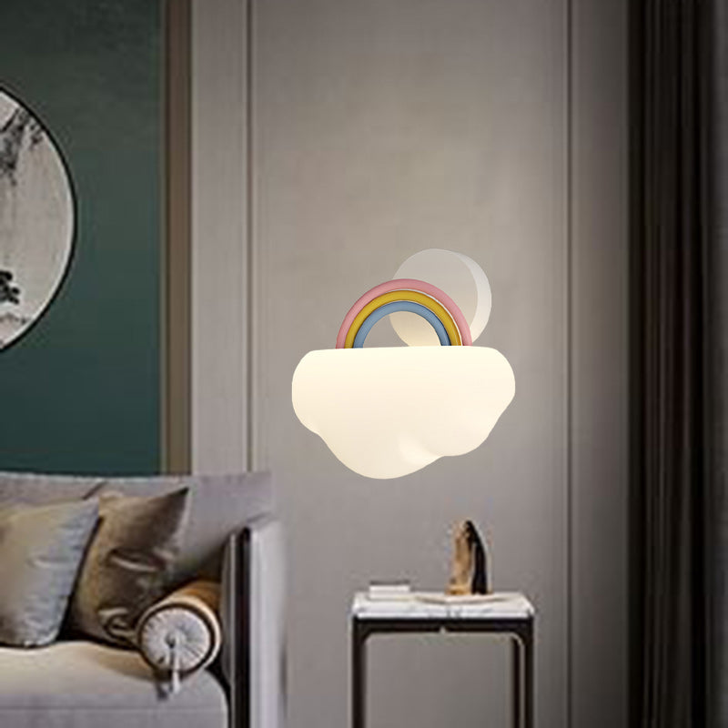 Cream Rainbow Clouds PE Wall Lamp