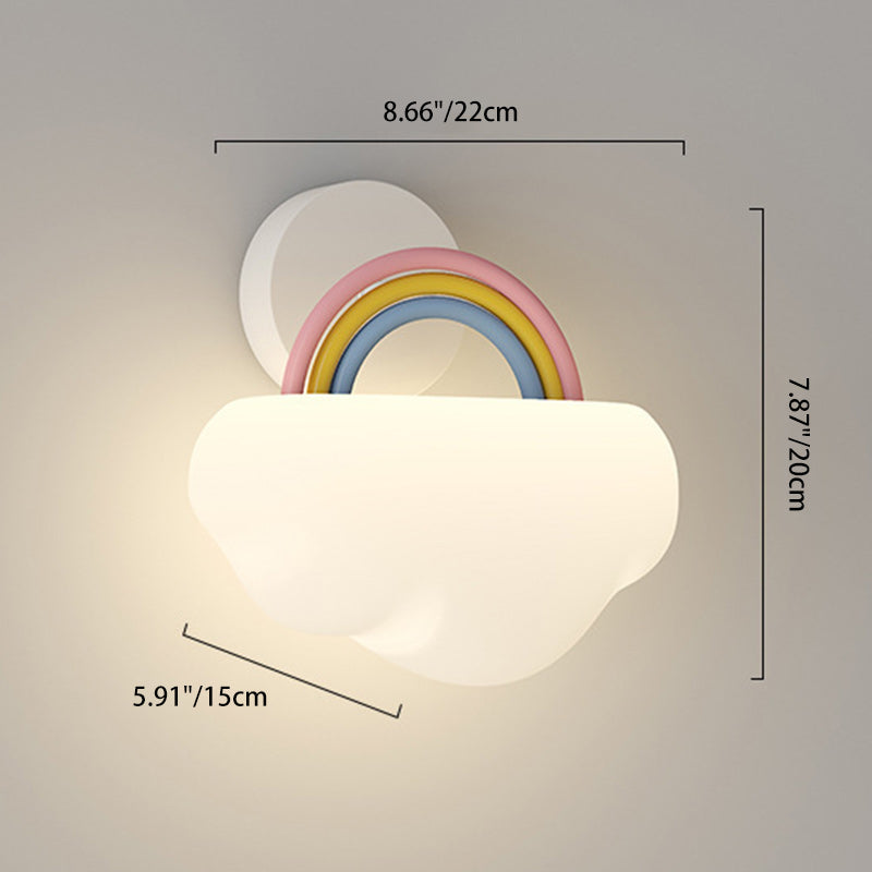 Cream Rainbow Clouds PE Wall Lamp