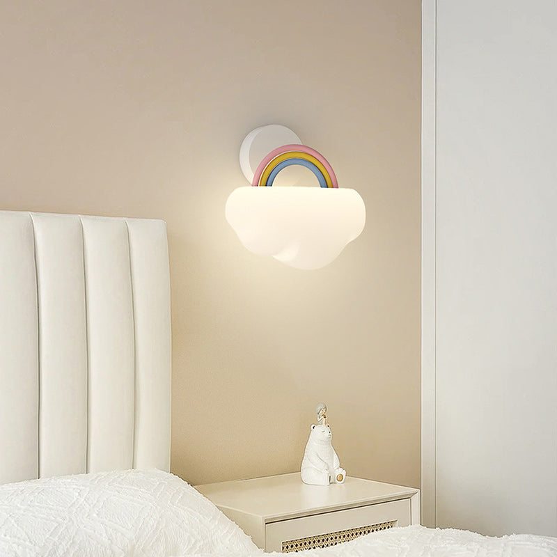 Cream Rainbow Clouds PE Wall Lamp