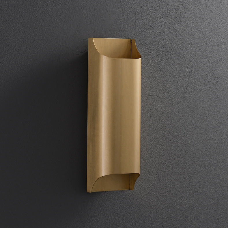 Rectangular Copper Bedroom 2-Light Wall Lamp